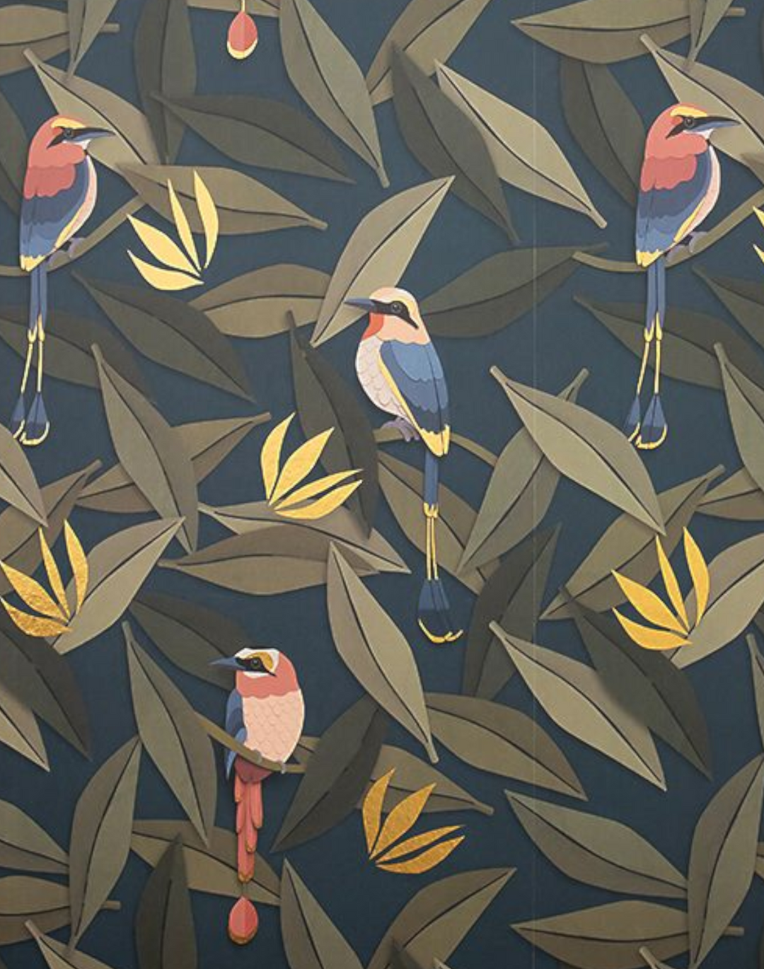Birds, Blue & Gold