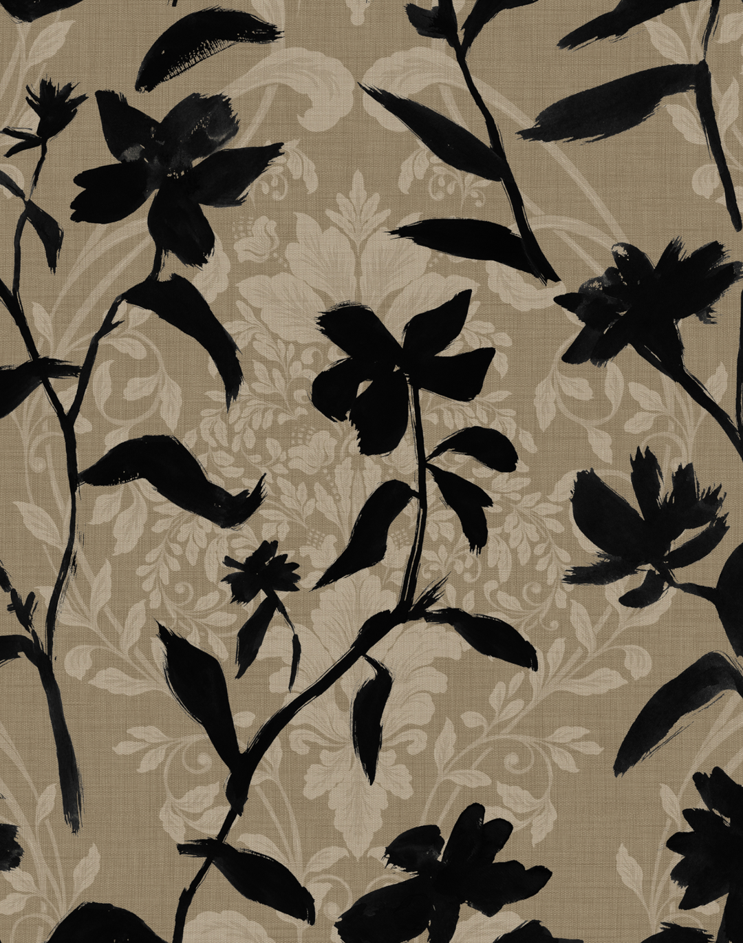 Blooming Damask Black PL5002-1