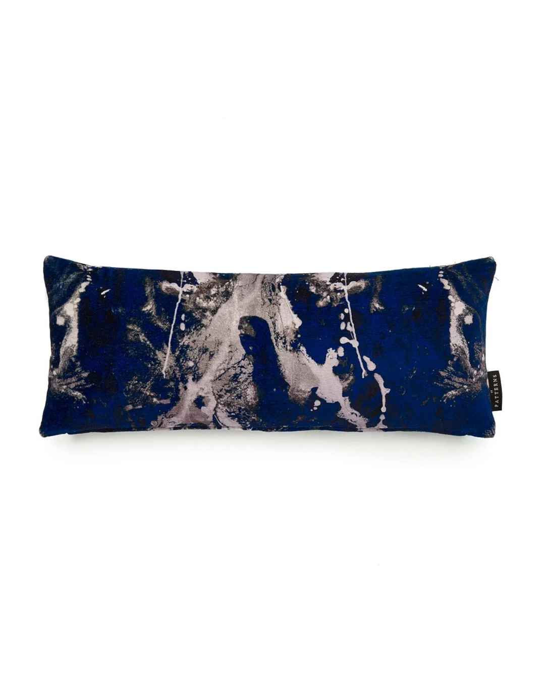 17 Patterns Blotto Navy Lumbar Cushion