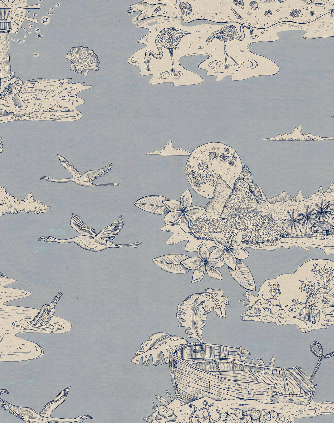 Castaway, Sky-Bue