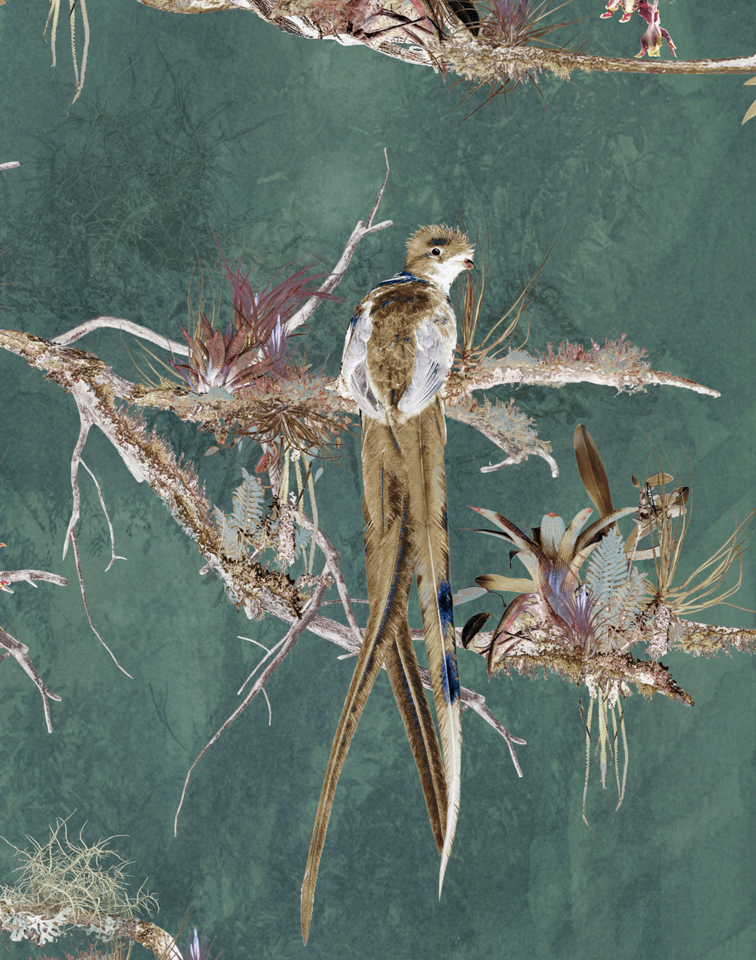 Chinoiserie, Deep Sage Green