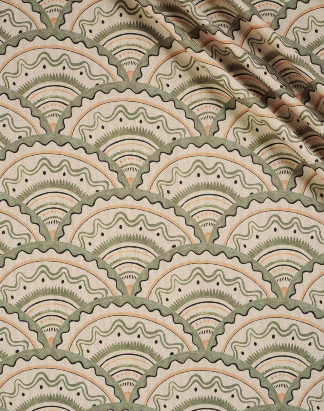 Clarice Herringbone Fabric, Verte