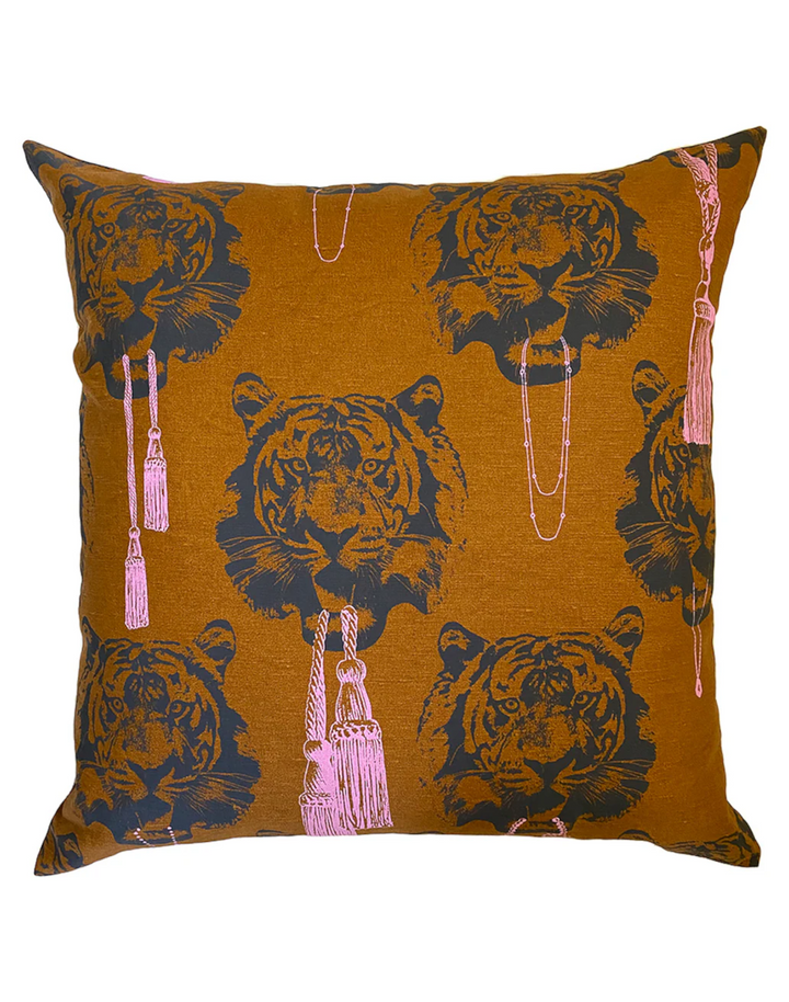 SLB Coco Tiger Mustard Cushion Cover