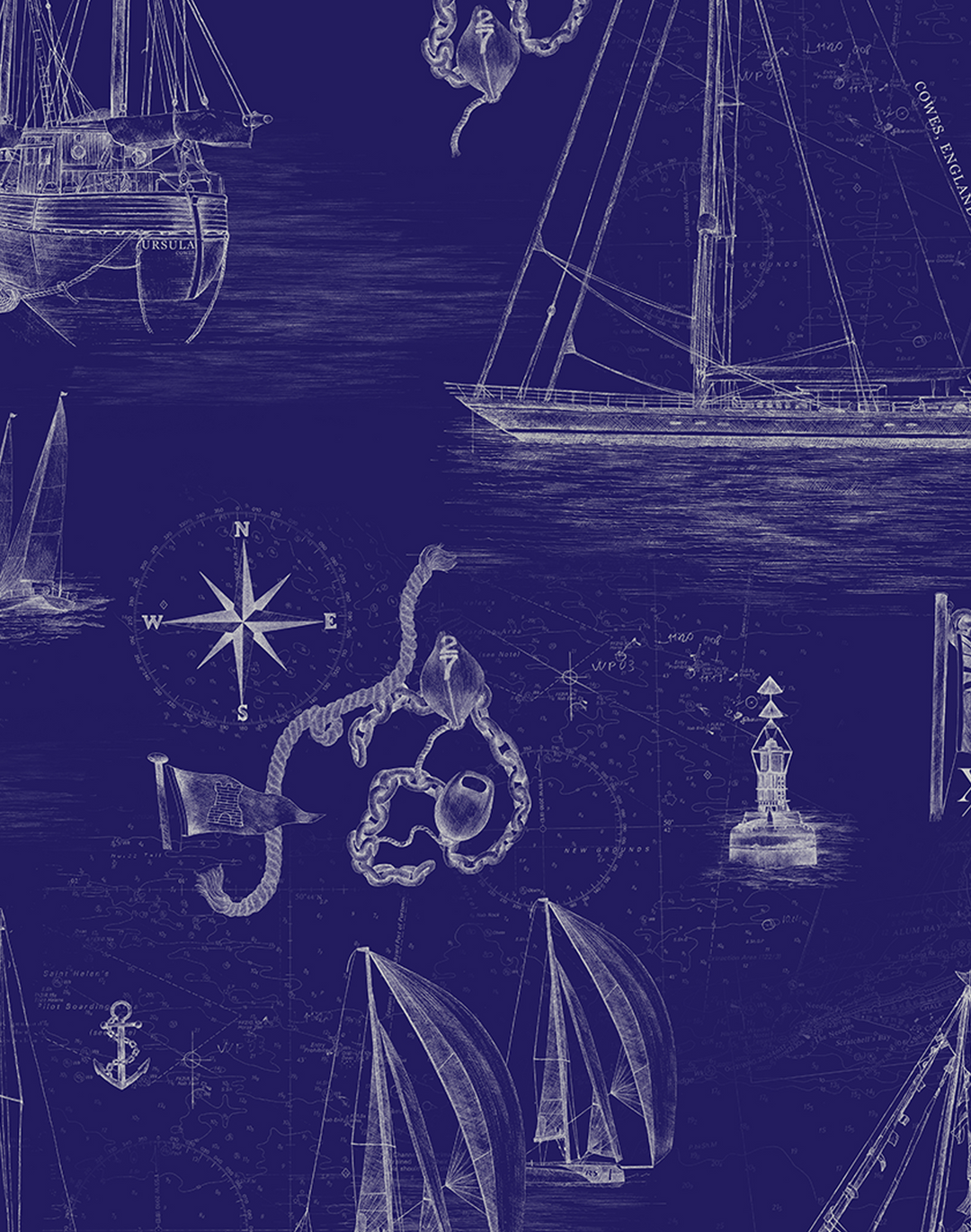 Cowes Mural, Quink Blue