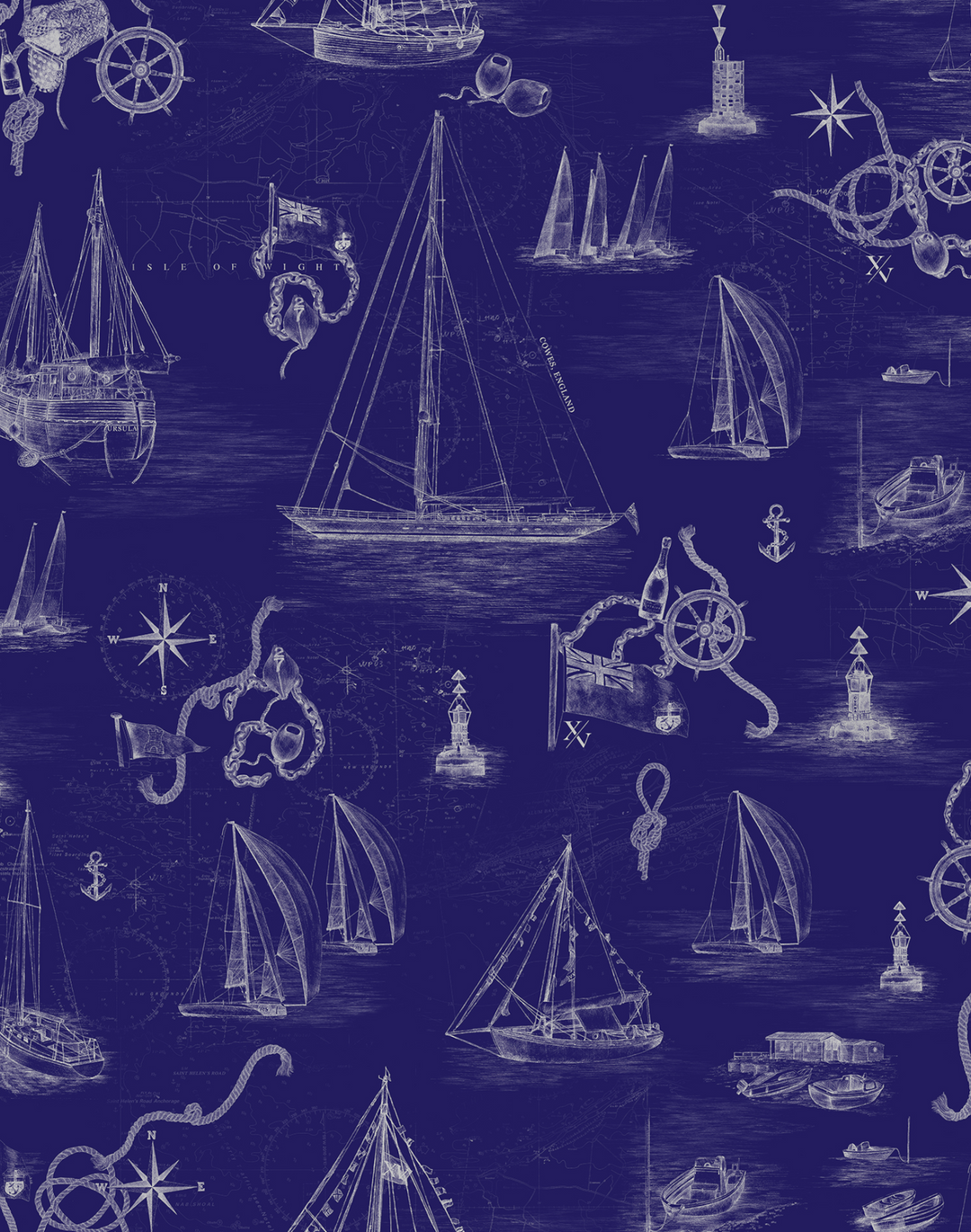 Cowes Mural, Quink Blue