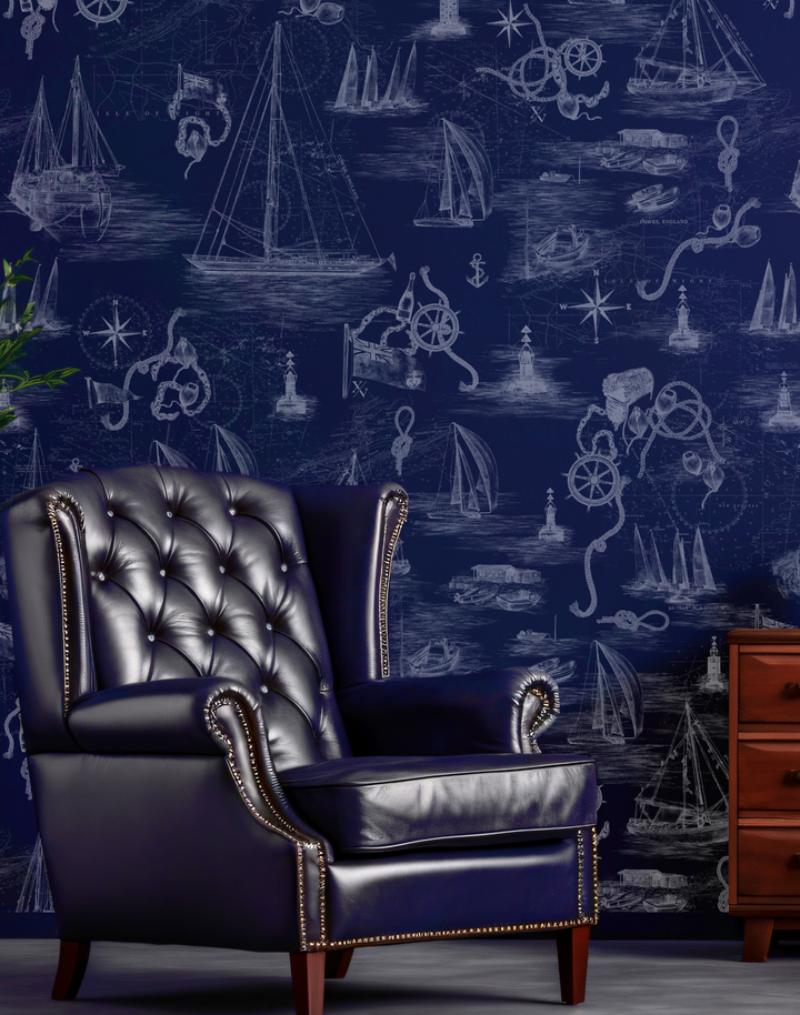 Cowes Mural, Quink Blue