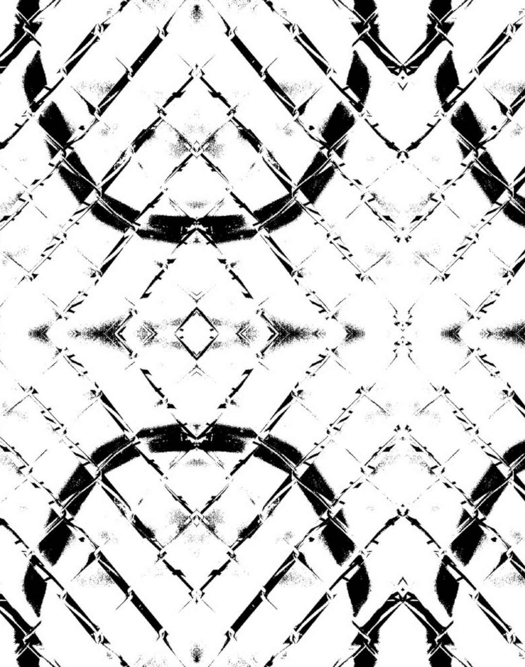 Diamond Link, Black on White