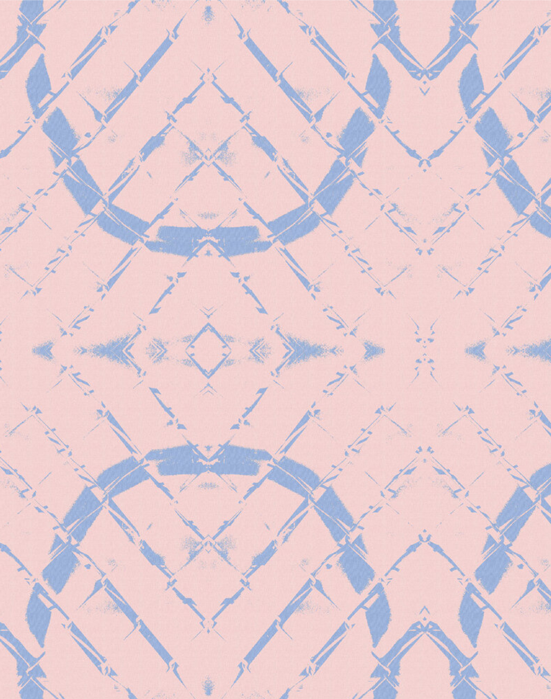 Diamond Link, Blue on Pink