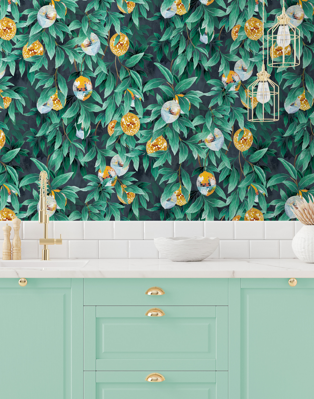 DISCO LEMONS, DARK TEAL