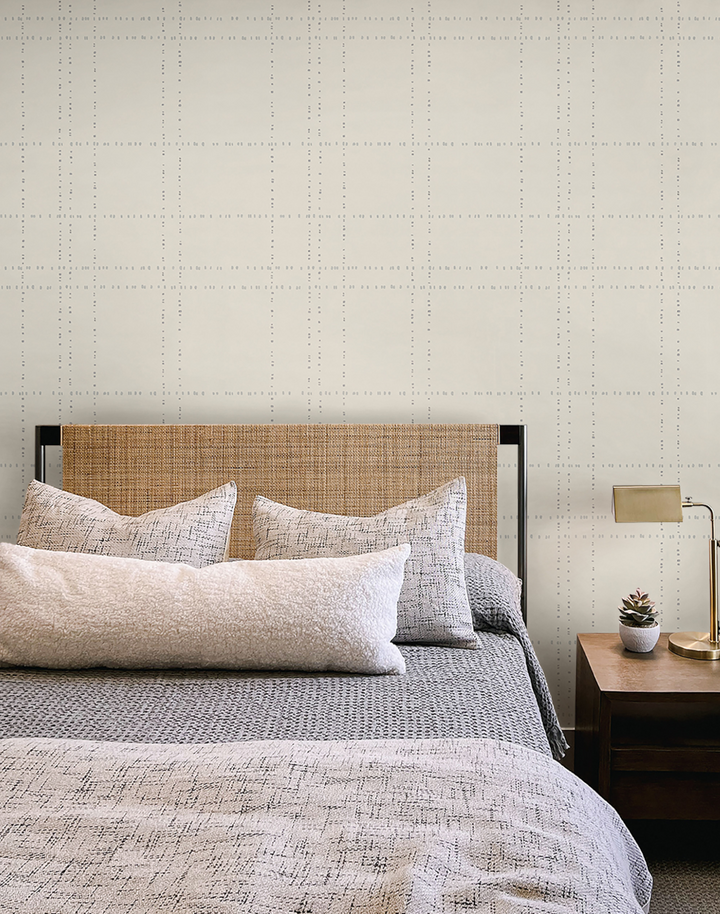 Dotted Plaid, Beige Premium Matte