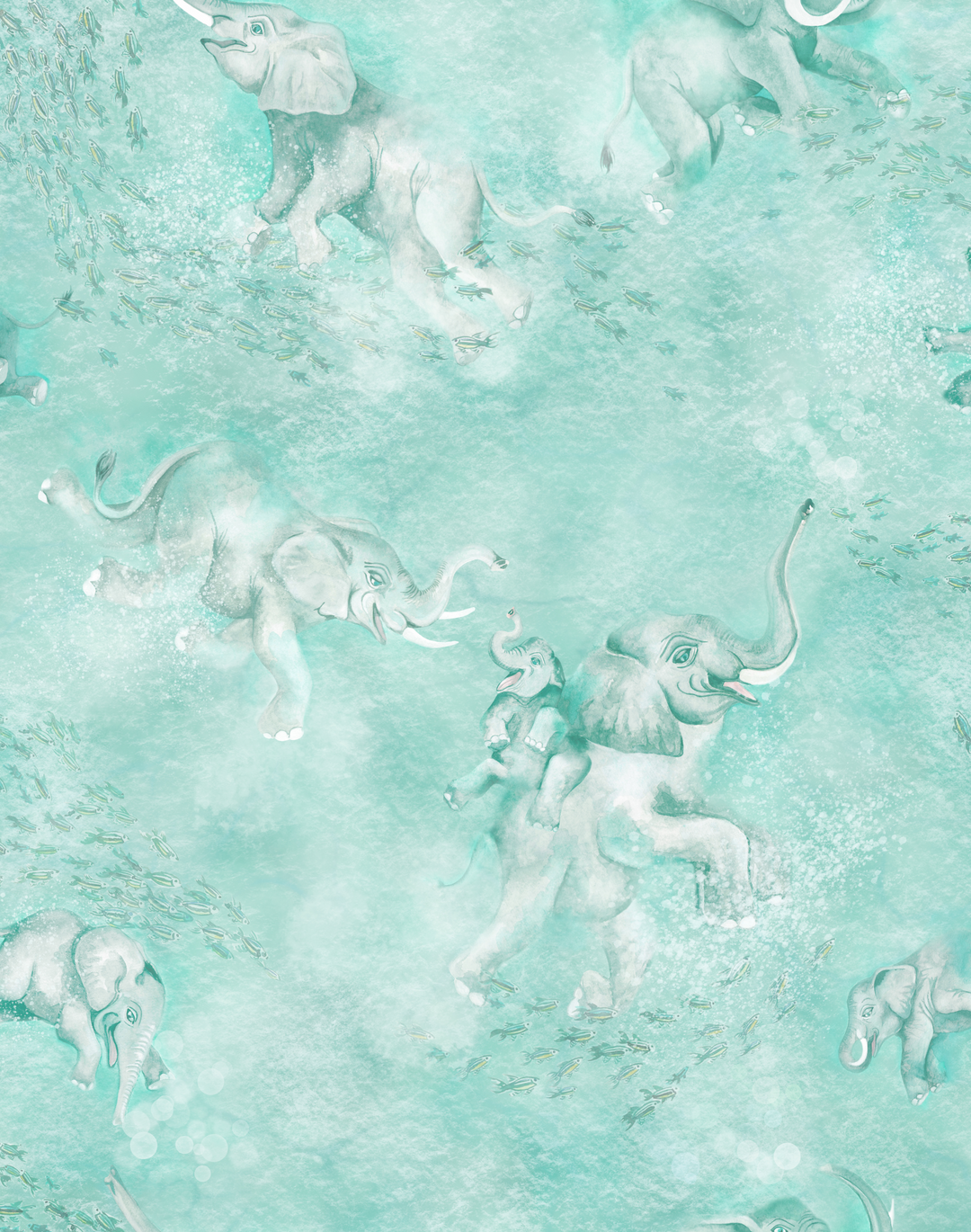 ELEPHANT BREASTSTROKE, AQUA