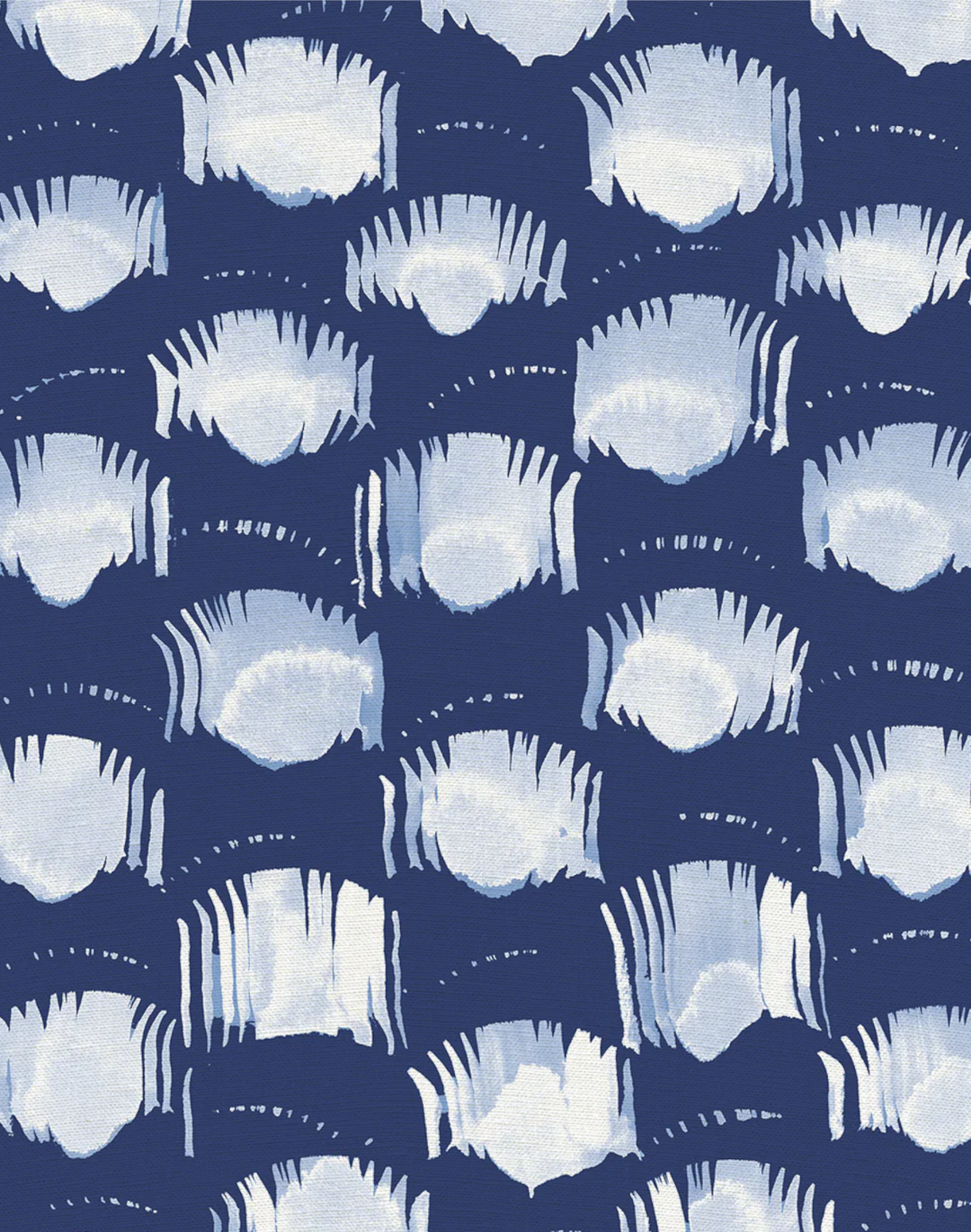 Eyelash, Indigo - Linen Fabric