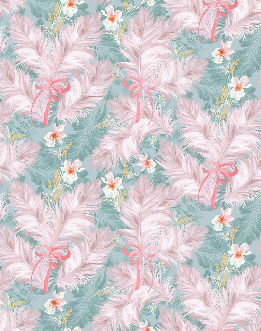 Feathered Folly - Dreamy, Pink & Teal