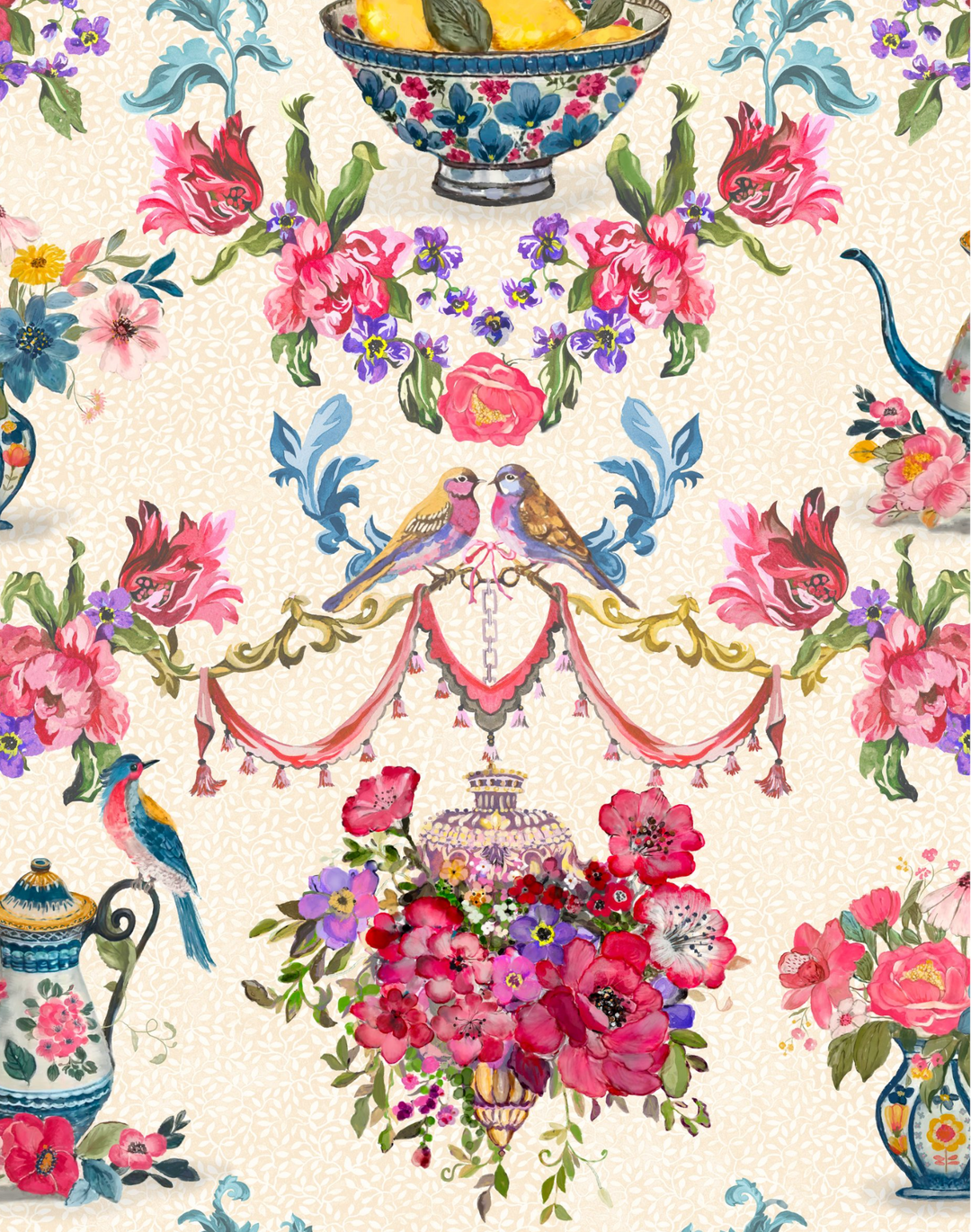 Floral Affair, September - Velvet Fabric
