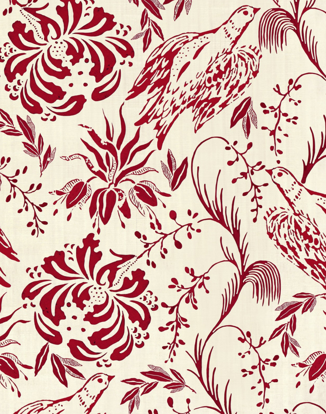 Folk Embroidery, Crimson