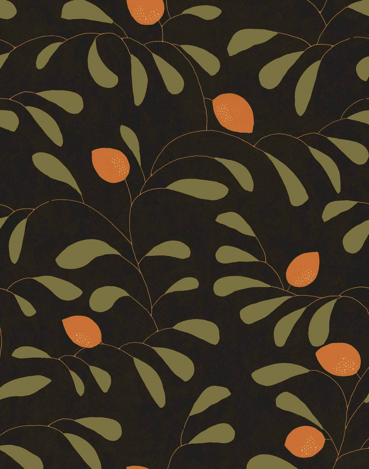 Fresh Lemons, Black NP5102-2