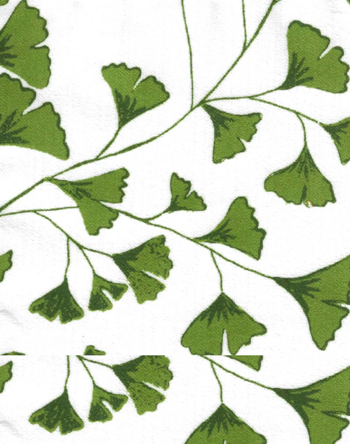 Ginkgo Leaves Fabric, Green