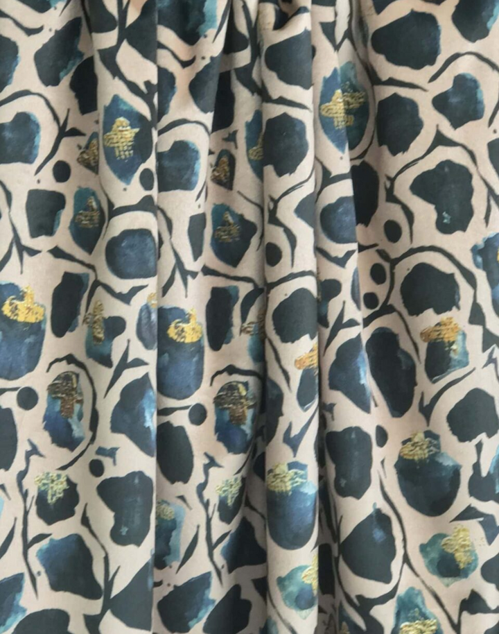 Giraffe Velvet Fabric, Blush