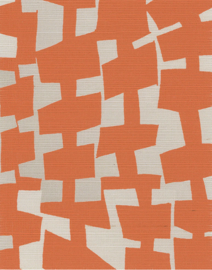 Grasscloth Geo, Orange