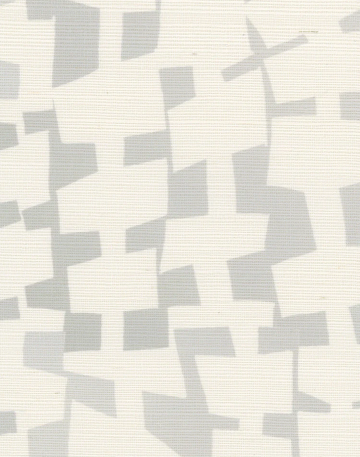 Grasscloth Geo, White Noise