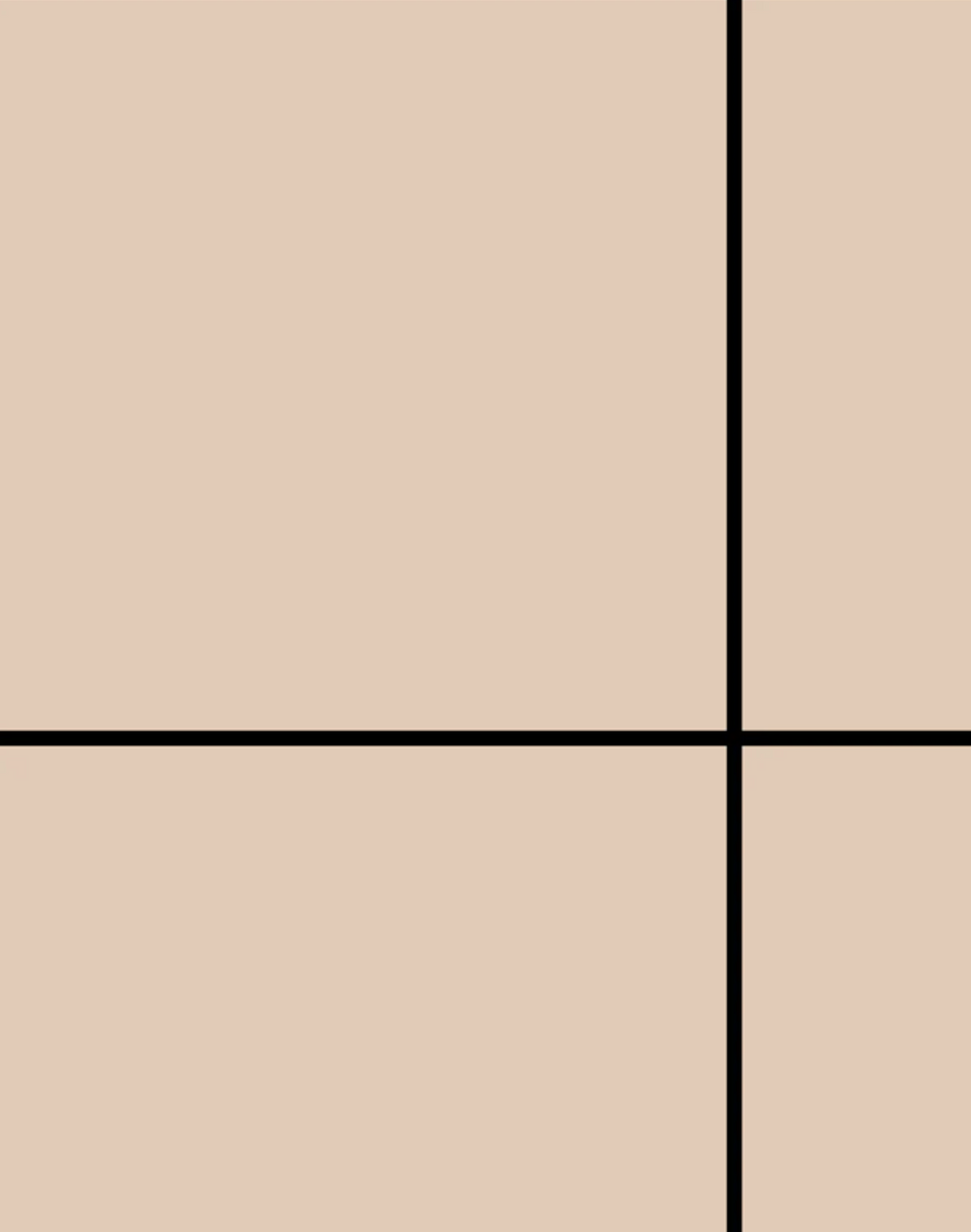 Grid - Large Thin, Line: Black | Background: Tan