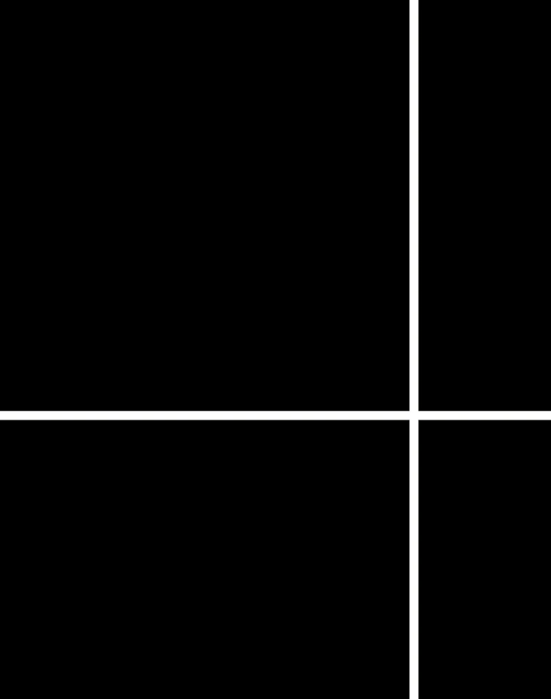 Grid - Large Thin, Line: White | Background: Black