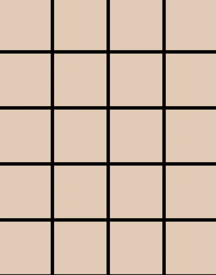 Grid - Small Thin, Line: Black | Background: Tan