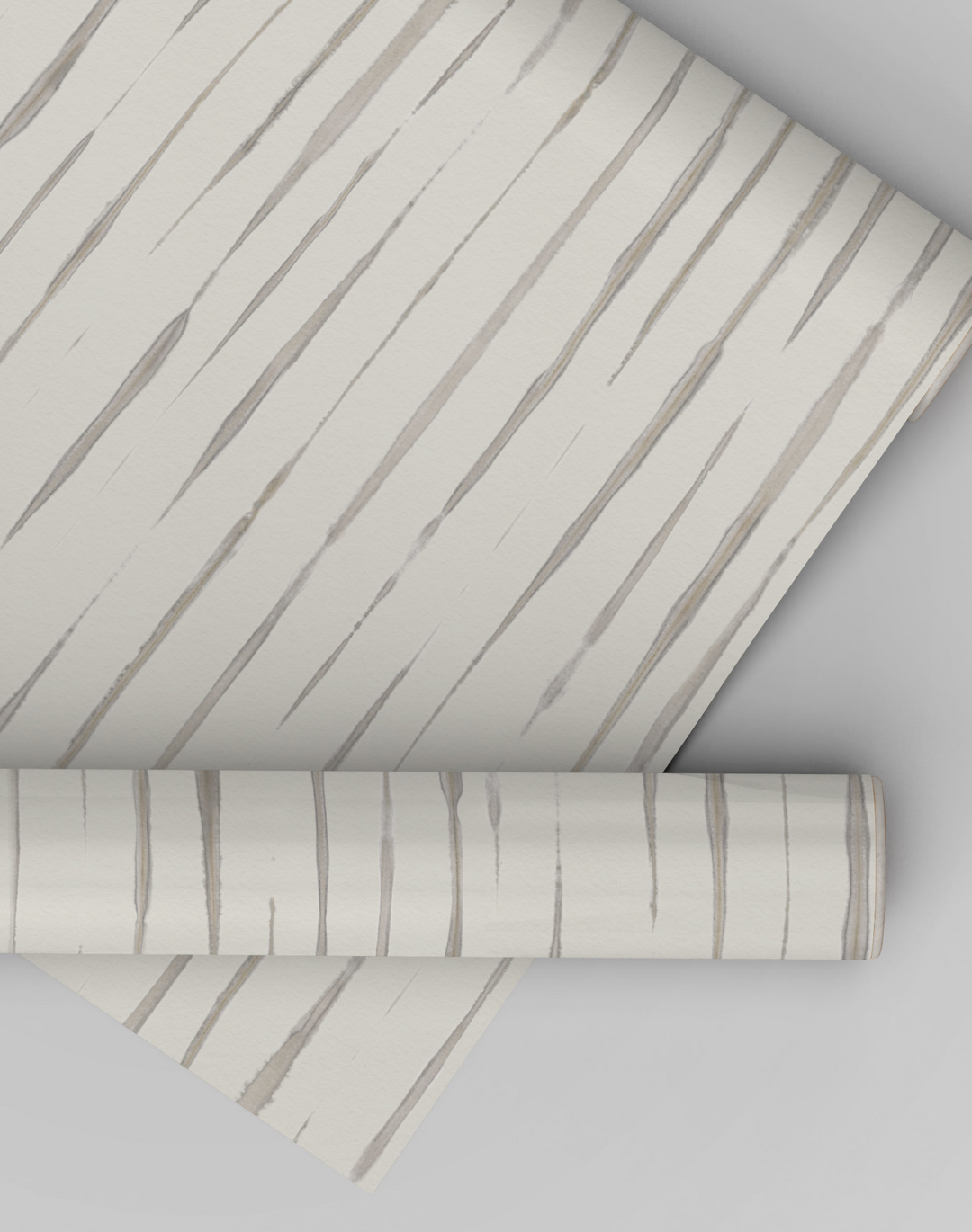 Inky Stripe, Taupe Premium Matte