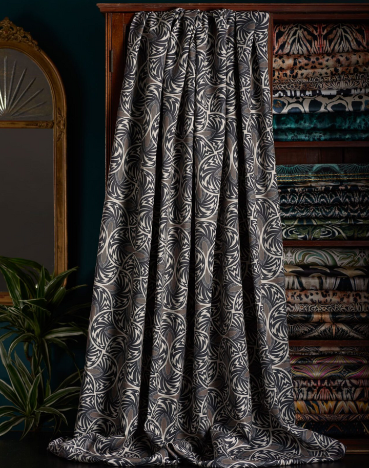 Jazz Herringbone Fabric, Mono Mink