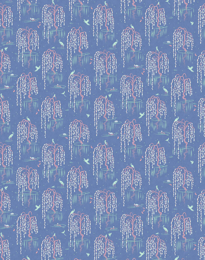 Kyoto Blossom, Bioluminescent Blue