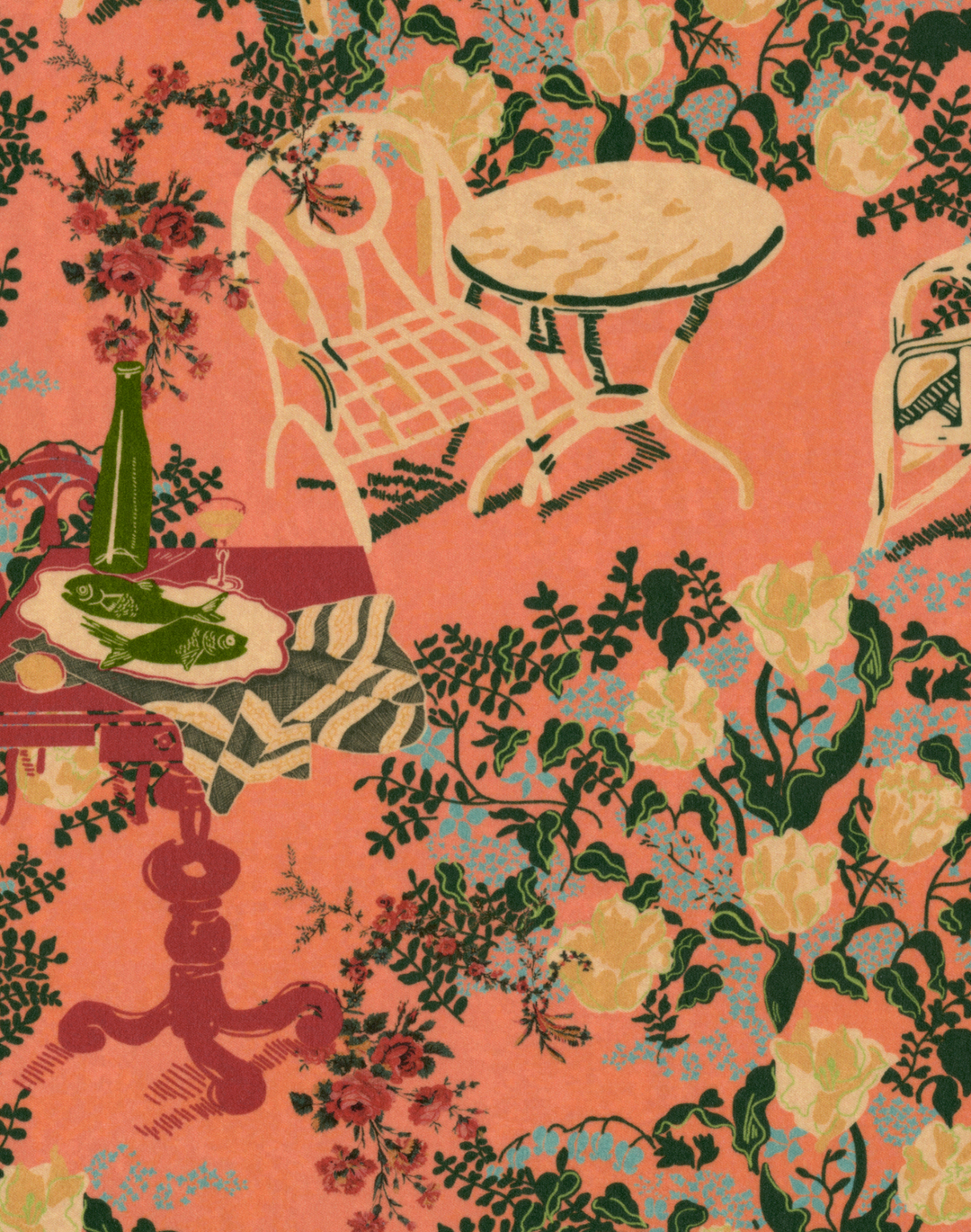 La Brasseria Fabric, Salmon