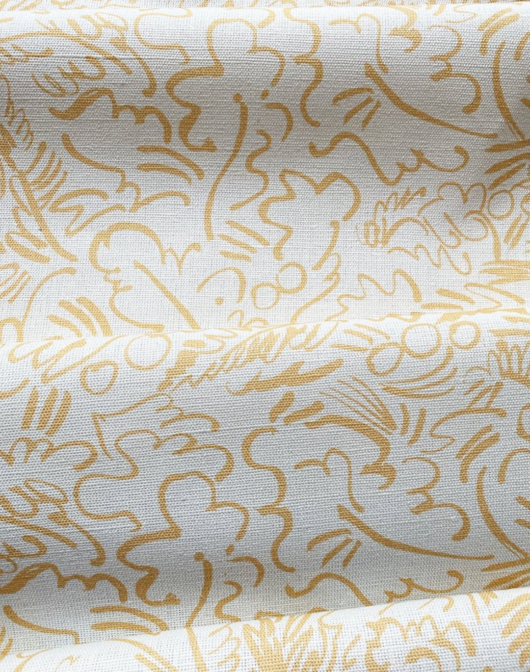 La Friche Yellow Fabric, Cotton/Linen