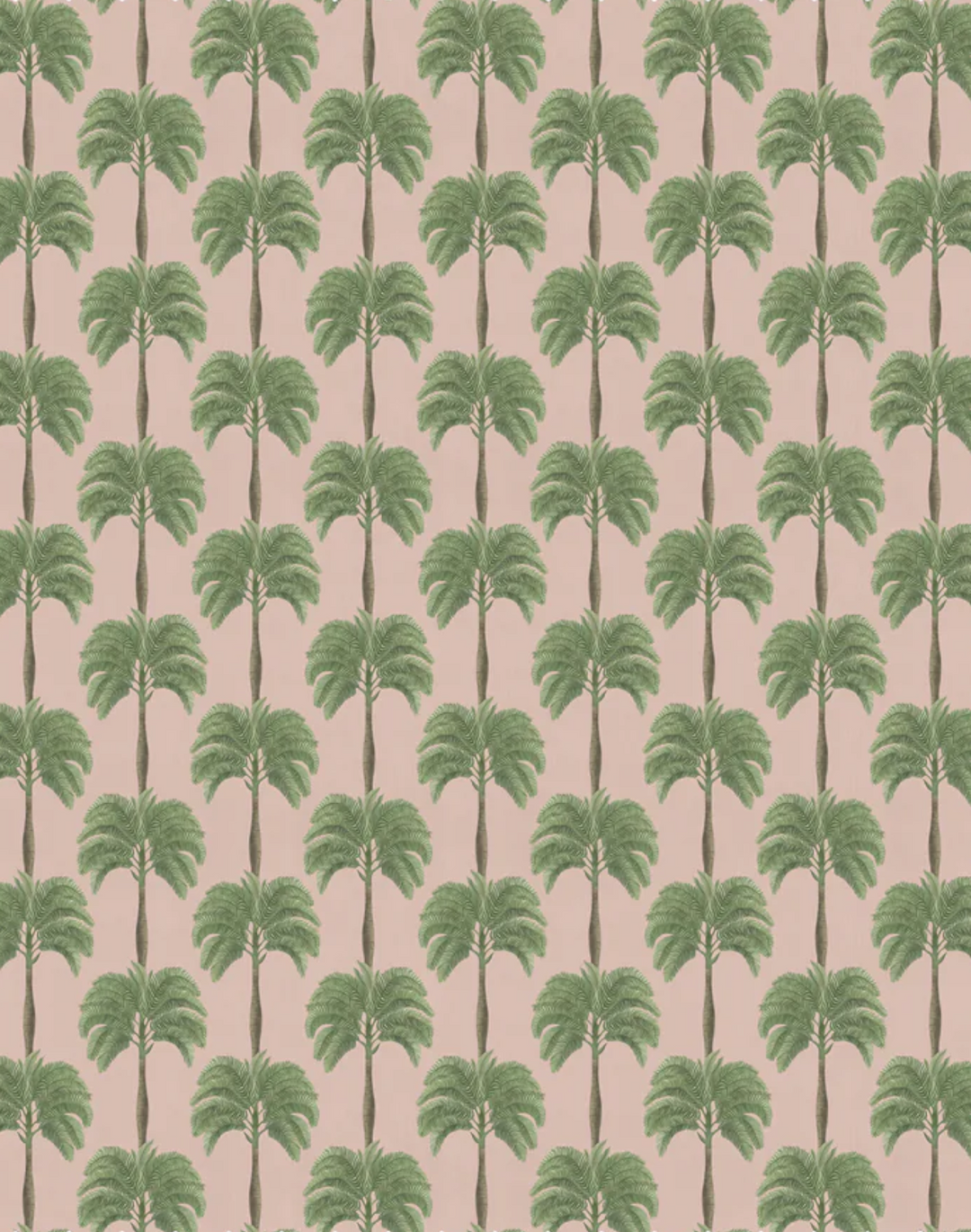 Little Palma Linen Fabric, Flamingo