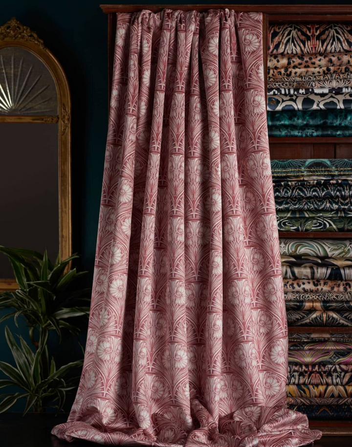 Loulou Velvet Fabric, Rose