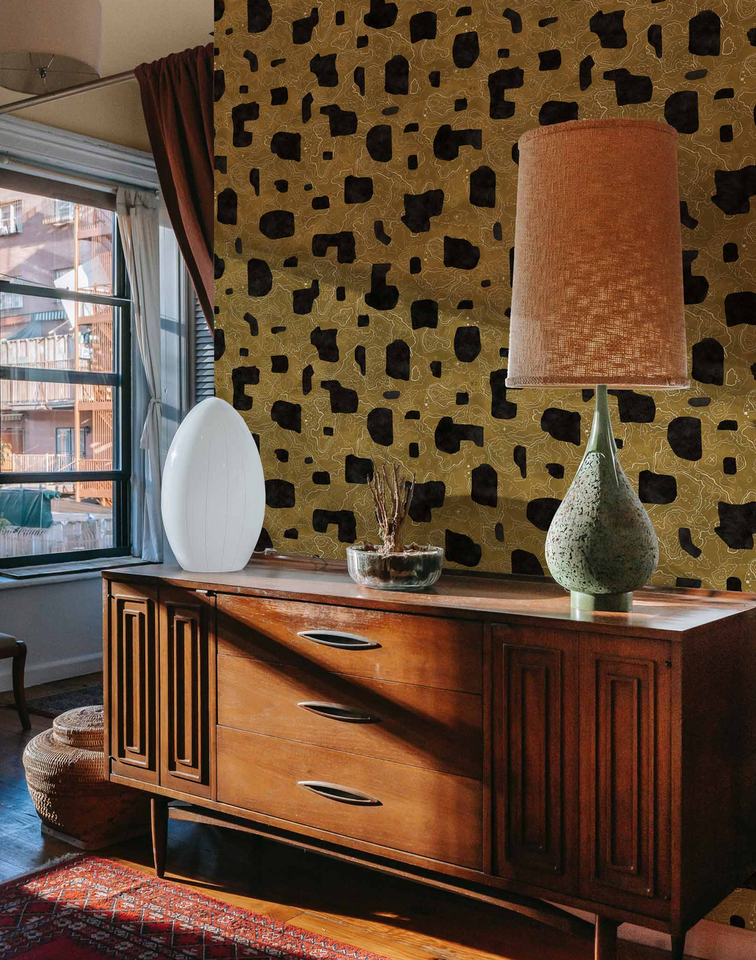 Map Xylography Black PL5003-3