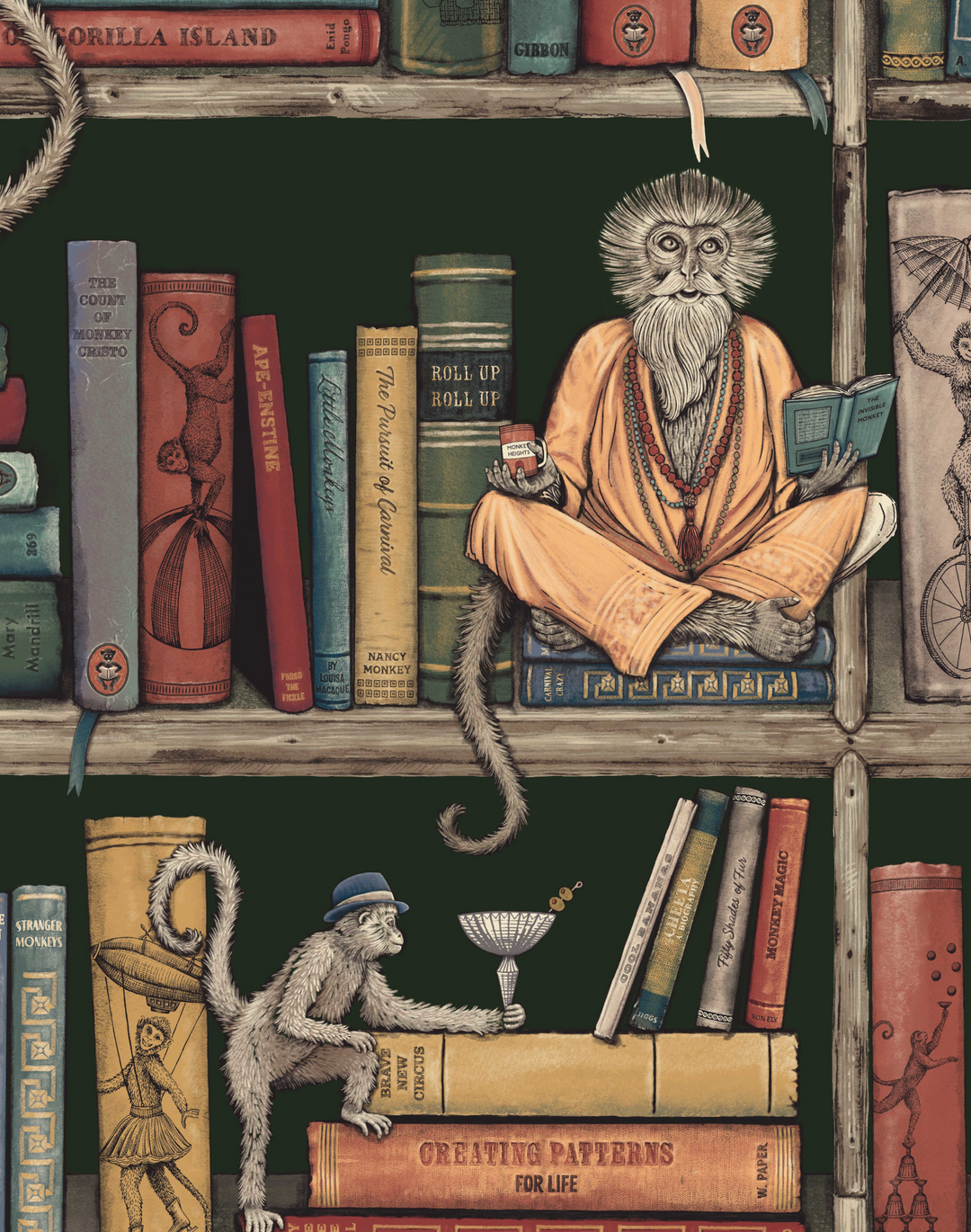 MONKEY LIBRARY TRADITIONAL GREEN