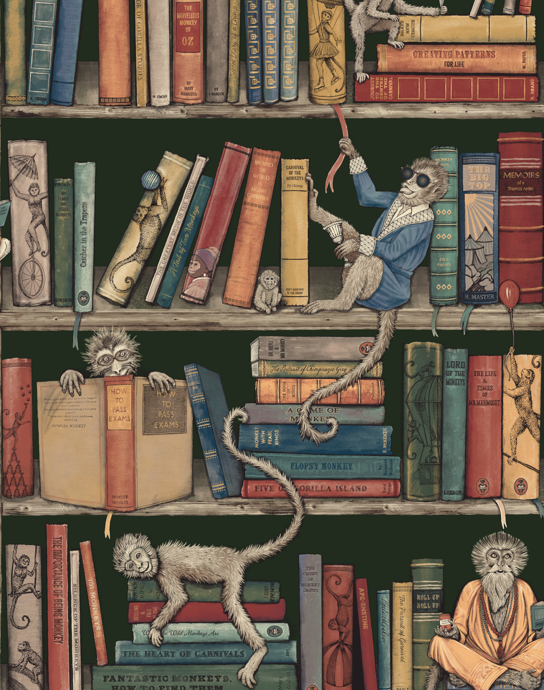 MONKEY LIBRARY TRADITIONAL GREEN