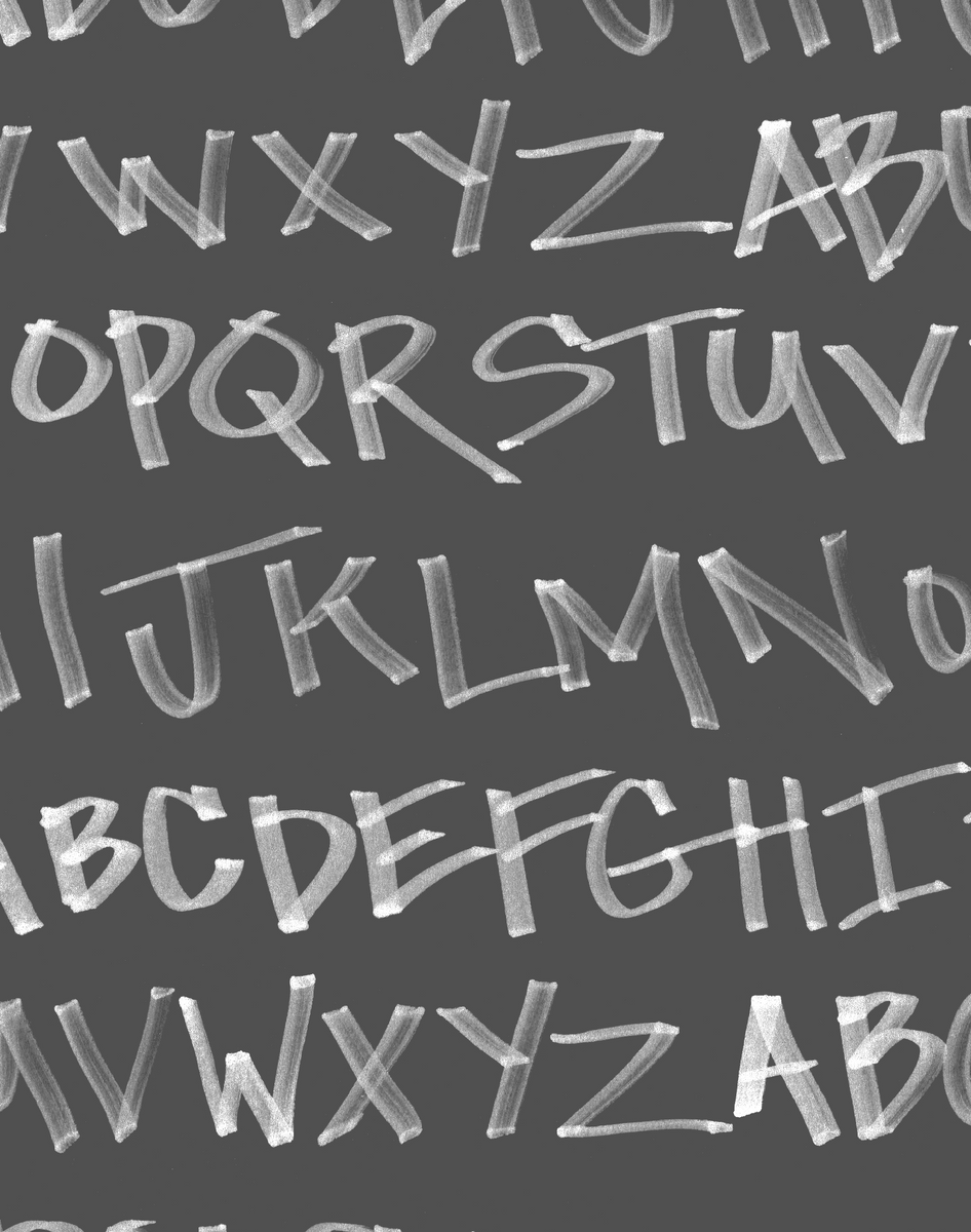 NYC Alphabet, Chalkboard The Pattern Collective