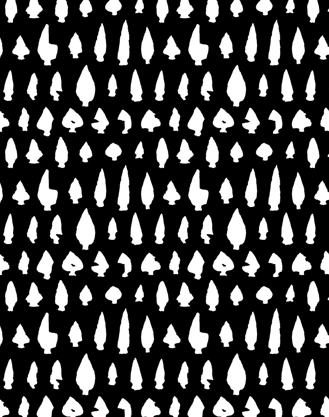 New York Arrowheads, White on Black