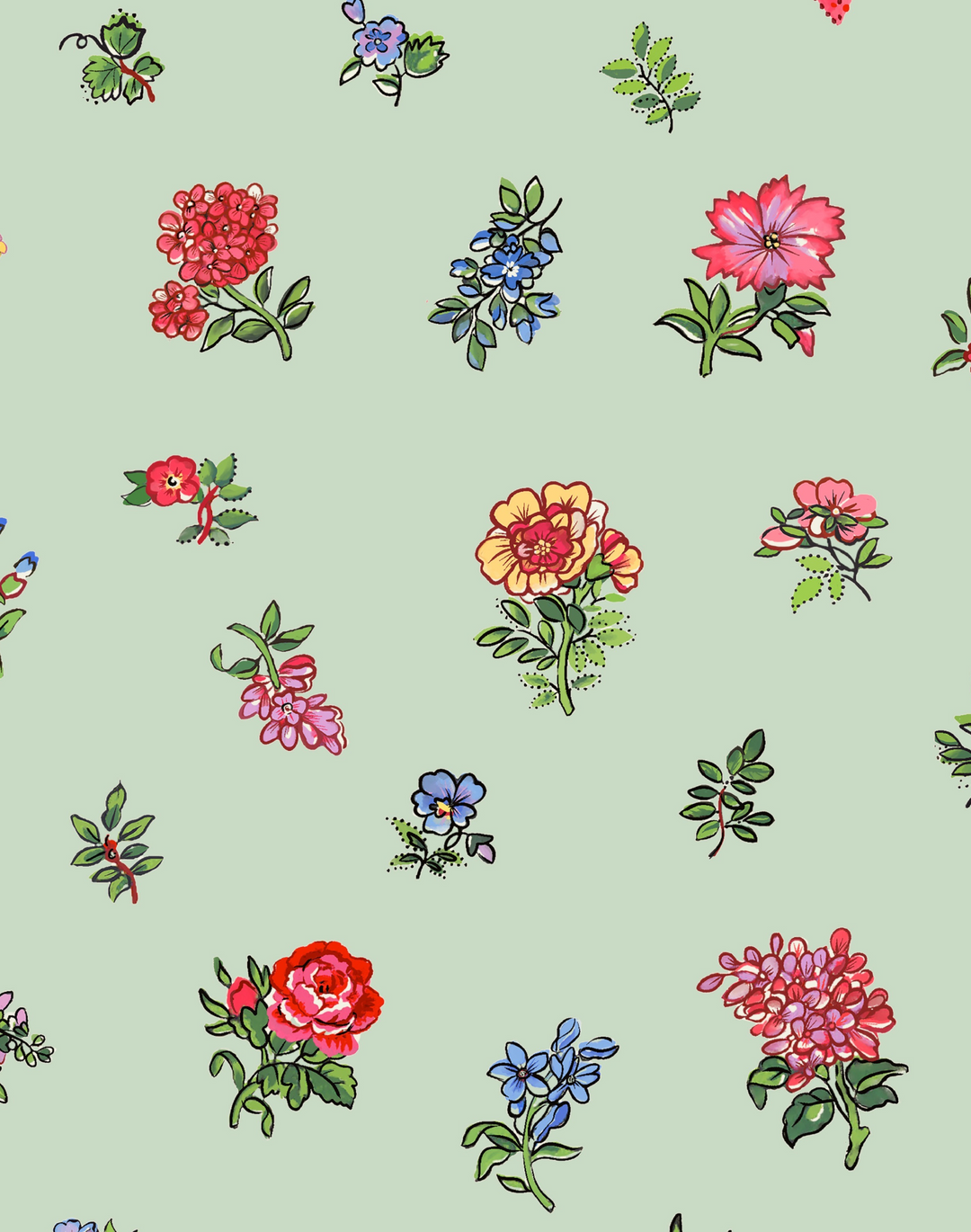 Olivia, Mint Tea - Velvet Fabric