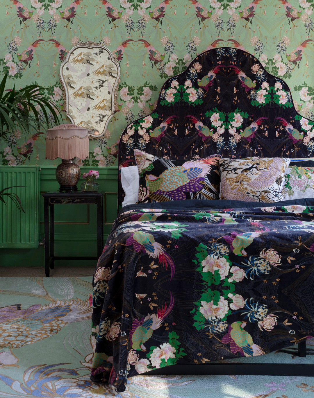 Phoenix Black, Velvet Fabric