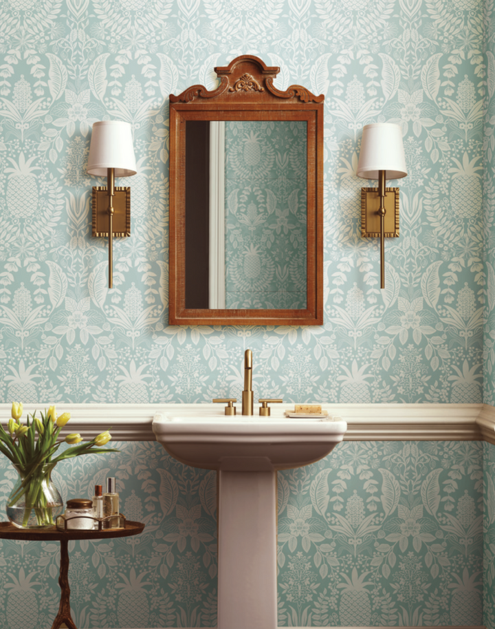 Pineapple Damask Light Blue RF7484