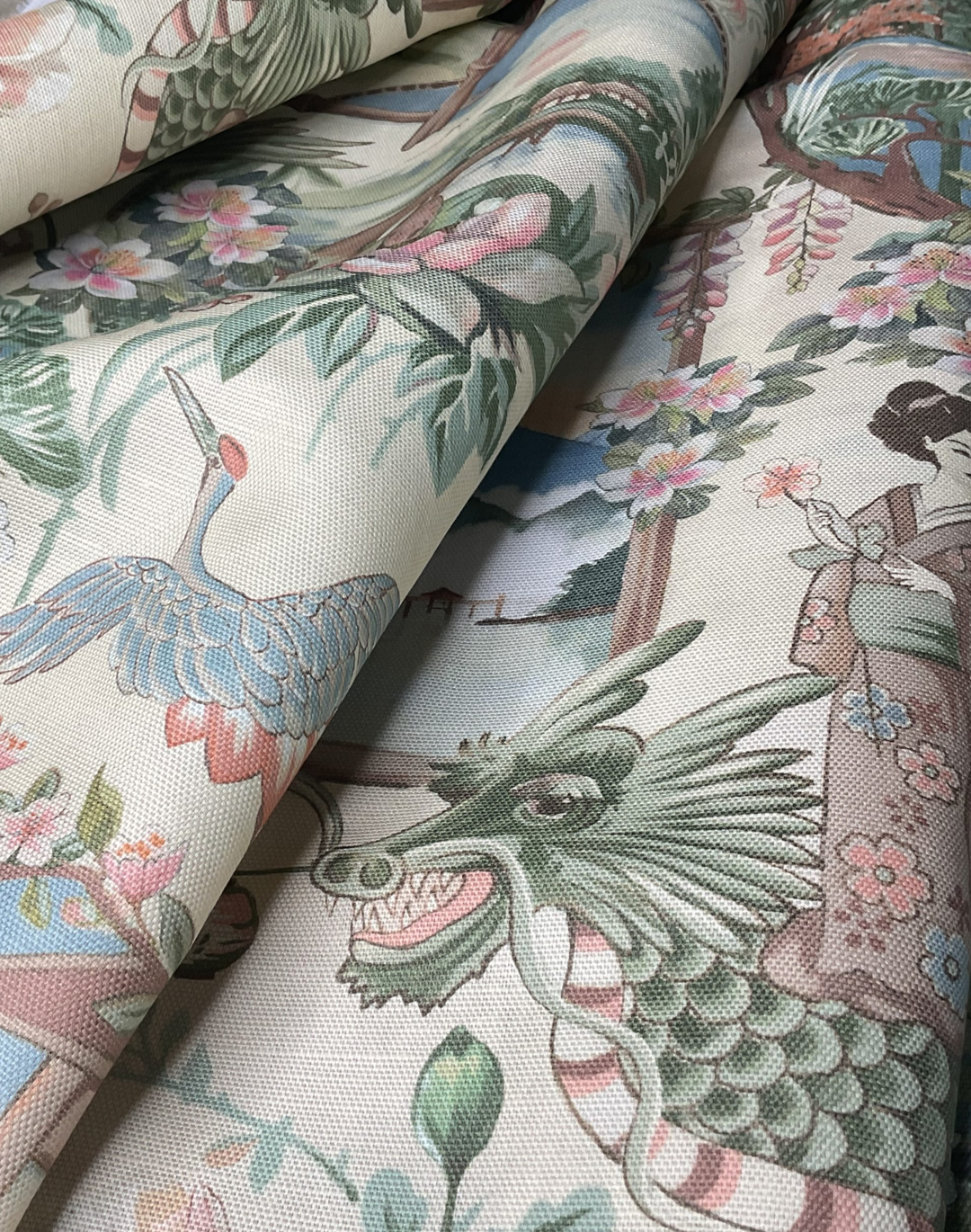 Salote, Antique Cream - Linen Fabric