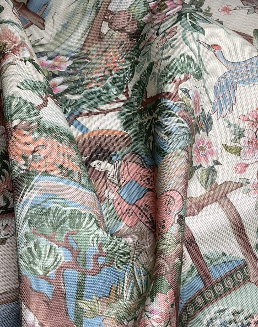 Salote, Antique Cream - Linen Fabric