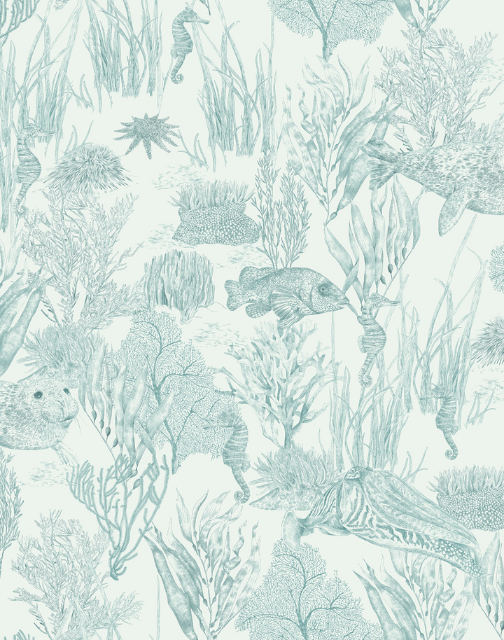 Seaview Mural, Sea Green