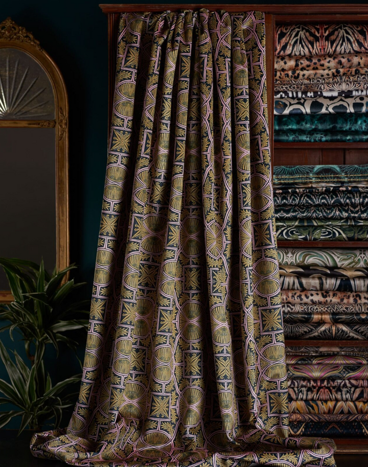 Sgt. Pepper Velvet Fabric, Mustard