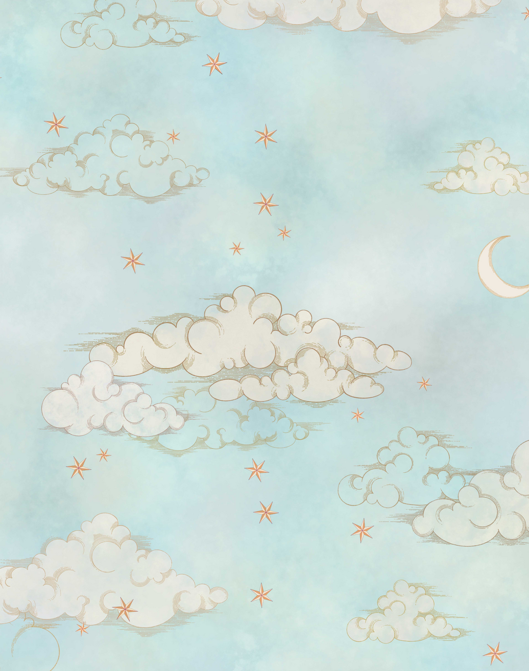 STARRY CLOUDS GREEN SKY