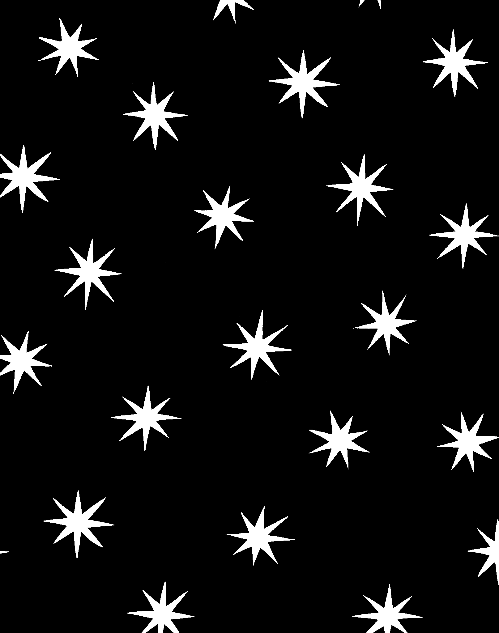 Stars, White on Black – The Pattern Collective, image size:1614x2048