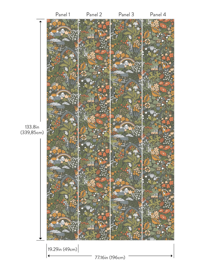 Taget Mural, Dark Green MBRD29037