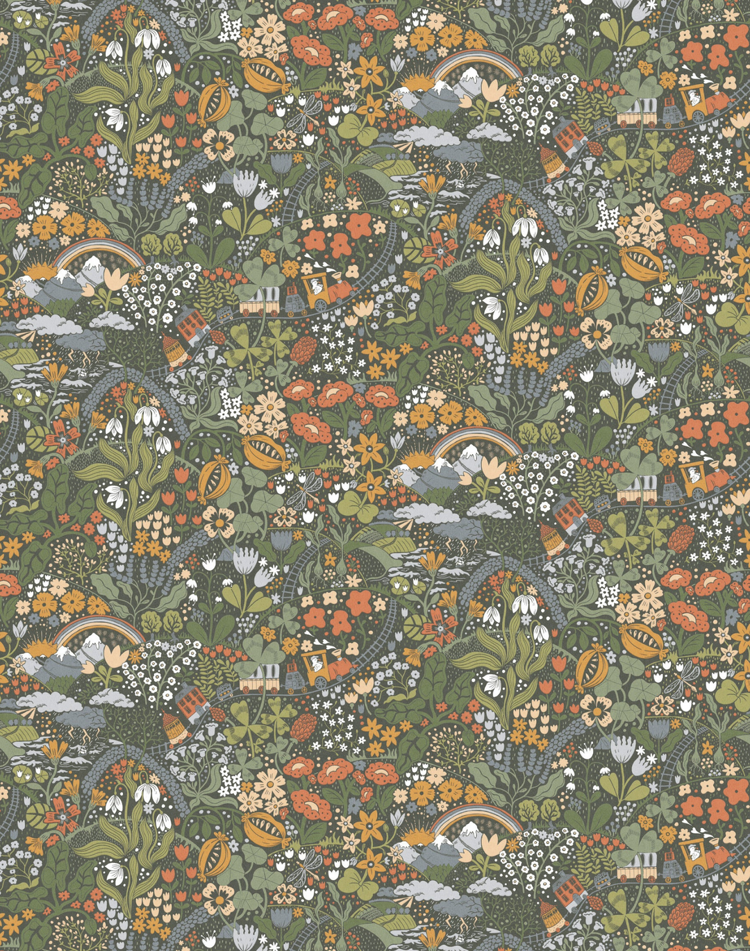 Taget Mural, Dark Green MBRD29037